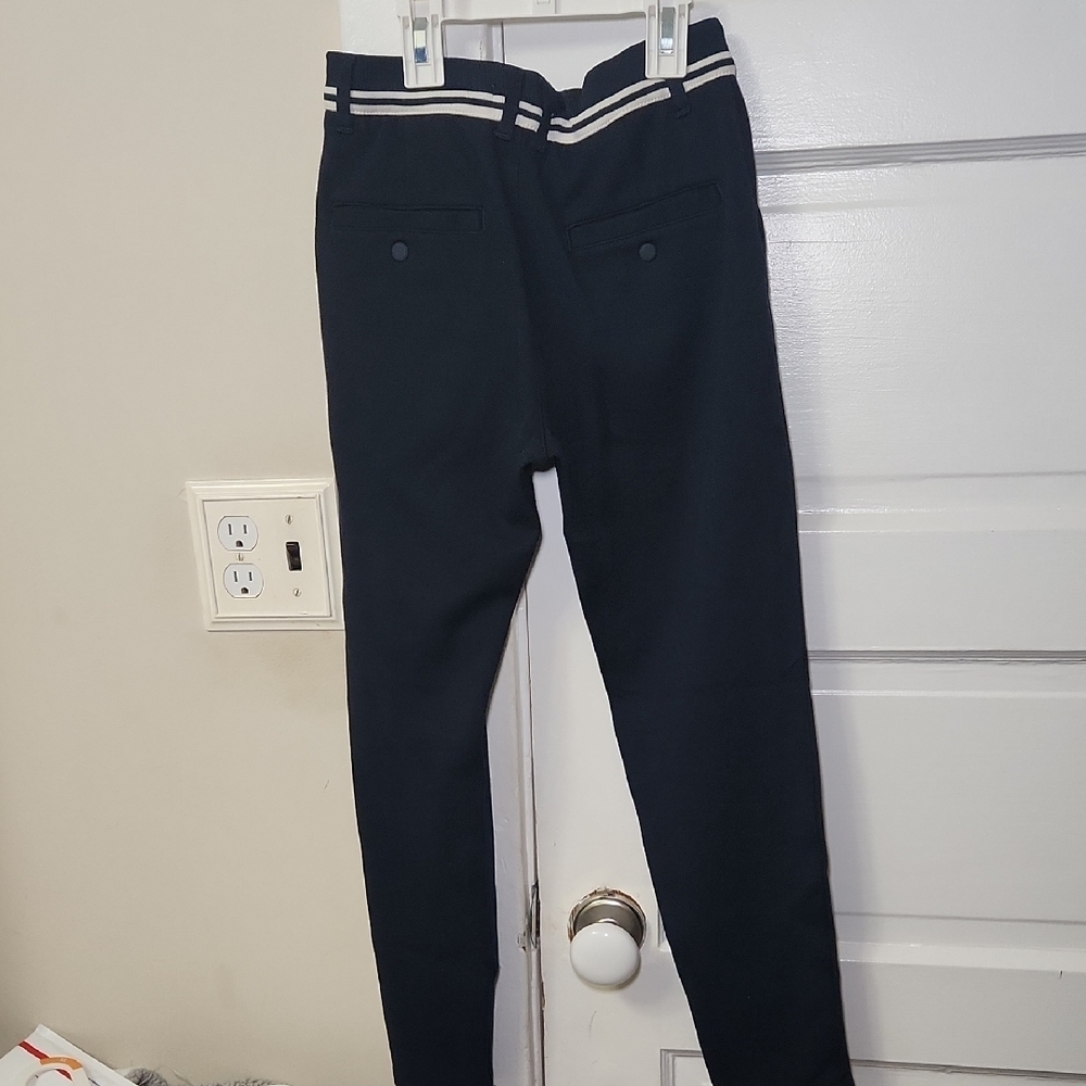 Zara Kids Navy Joggers with White Stripes - Picture 3 of 4